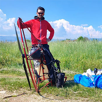 Andi Aebi Flies Paramotor World Record on the Miniplane LR