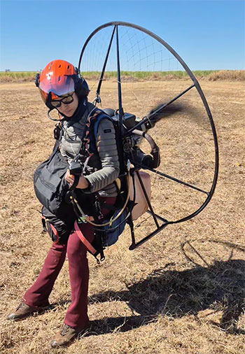 Andi Aebi Flies Paramotor World Record on the Miniplane LR